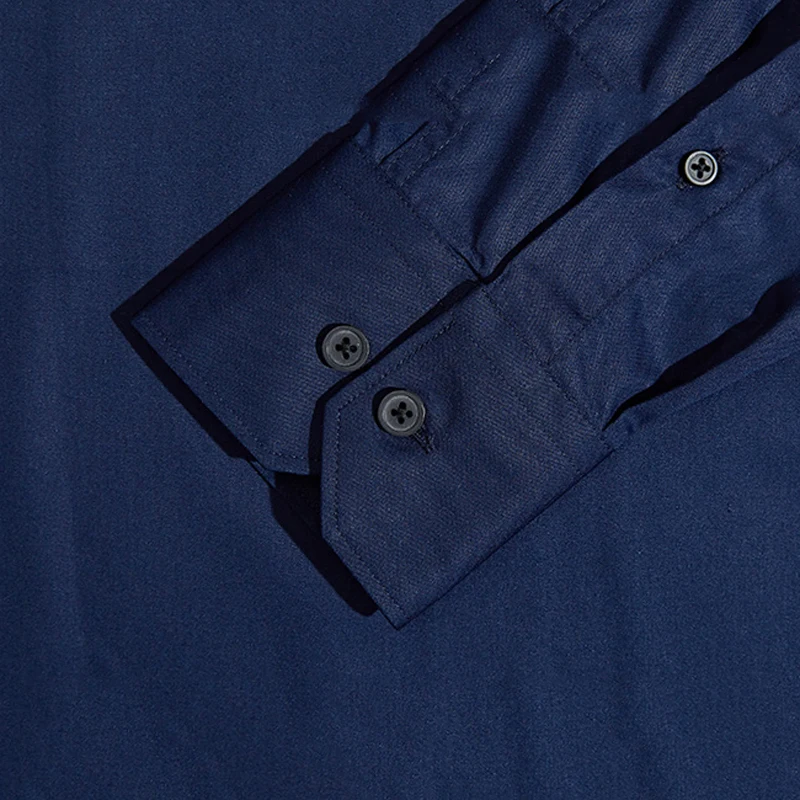 Formal Men's Suits Shirts High Quality Cotton Blend Long Sleeves Shirt Men Brand New Solid Color Business Metting Shirts