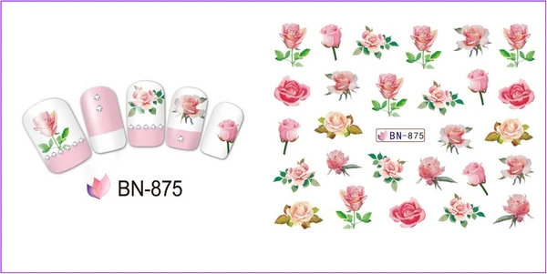 12 упак./лот переводка NAIL ART наклейки на ногти полное покрытие тропические птицы Тукан Фламинго попугай пальмовое дерево завод BN865-876