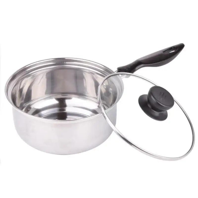 20cm thickening Паровой горшок с горячим молоком 16 см из толстой стали с одной ручкой для домашнего приготовления пищи с ручками для молока 20 см для кухни из нержавеющей стали - Цвет: 20cm thickening