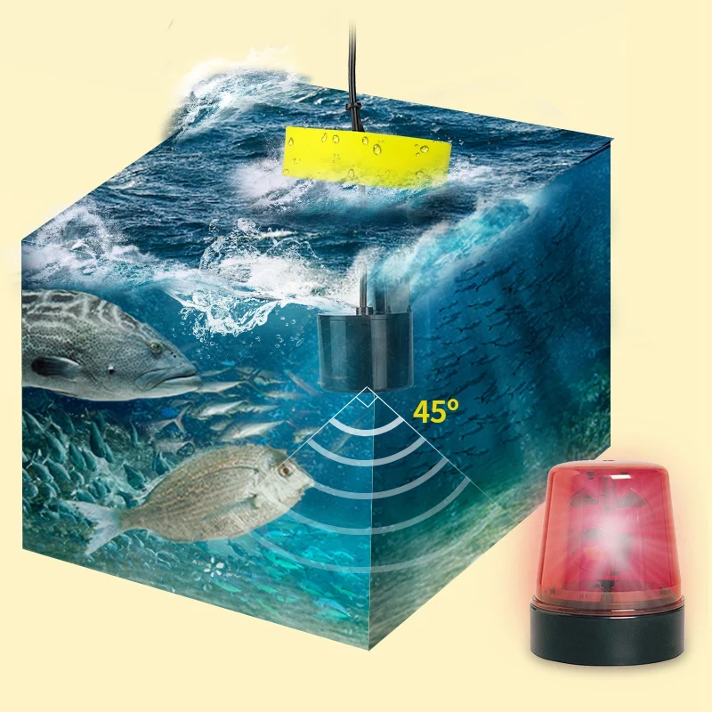 Upgraded Xf02-C Portable Fish Finder 9M Cable Echo Sounder Alarm 0.6-100M Depth Fishfinder Transducer Sensor Sonar Colorful Sc | Спорт и
