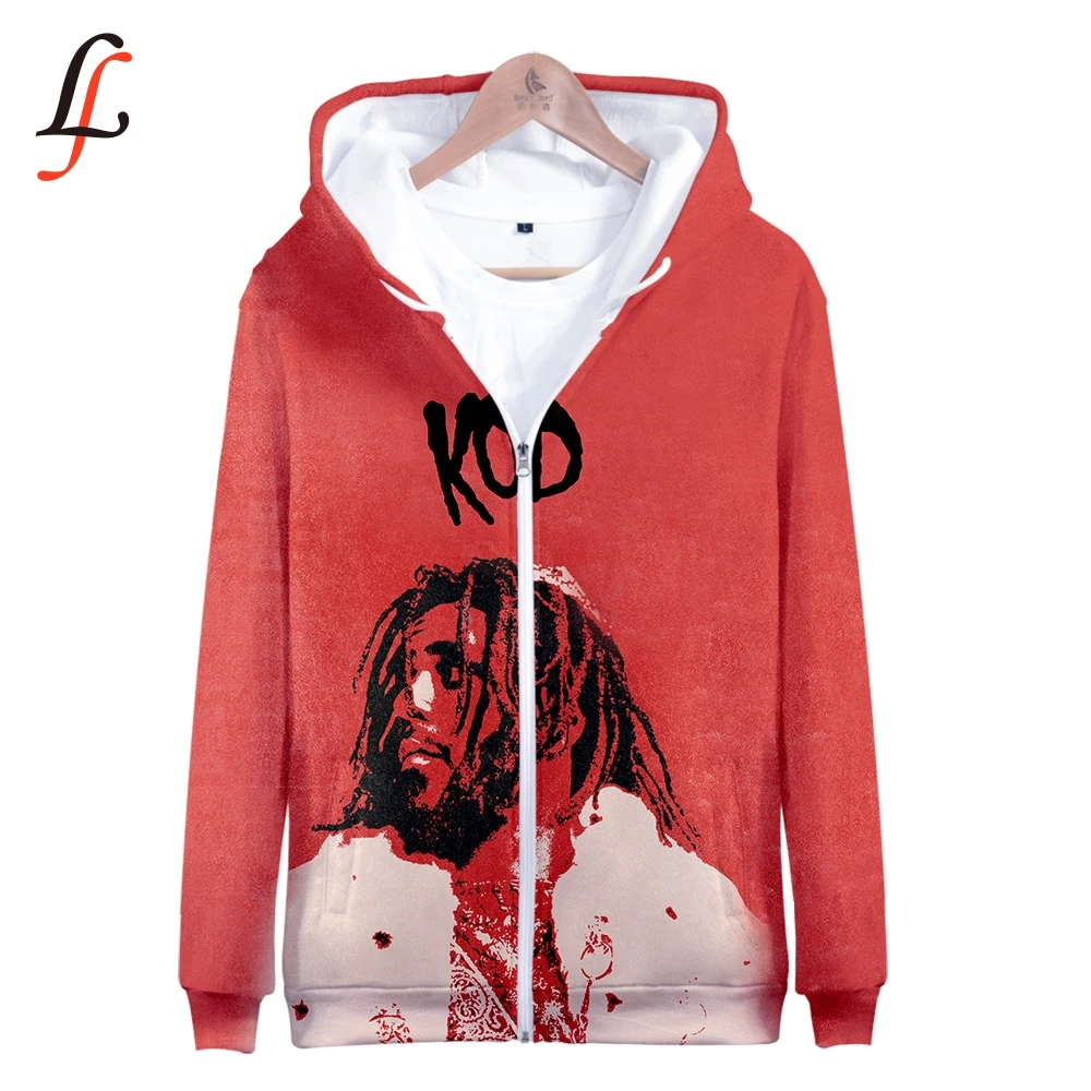 Kod J Cole Drake 3D Harajuku Kpop толстовка на молнии для женщин и мужчин уличный