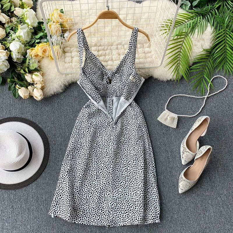 2019 Новое модное женское платье сексуальное с v образным вырезом без рукавов