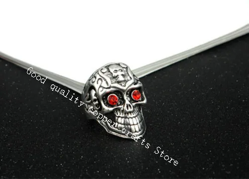 Новейший мужской белый медный дизайн череп палец кольцо|Статуи и скульптуры| |