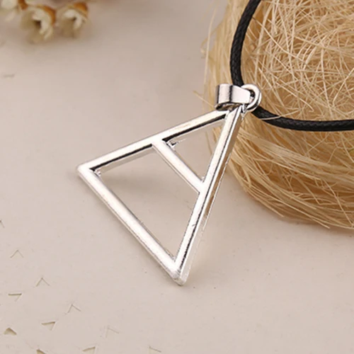 Ожерелье thirty 30 seconds to mars, треугольная триадная подвеска с логотипом, винтажное ювелирное изделие, кожаная веревка для мужчин и женщин - Окраска металла: 1