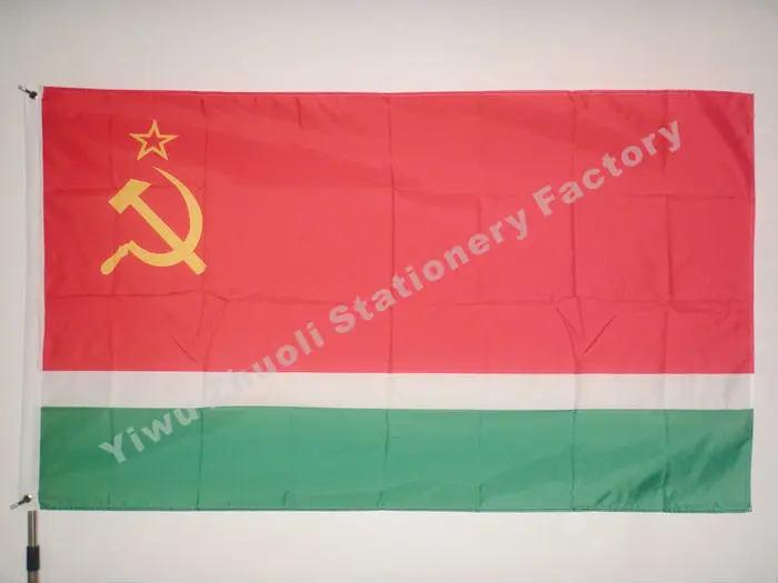 Тюркмен ССР ФЛАГ 150X90 см(3x5FT) polyester полиэстер советское соединение falg