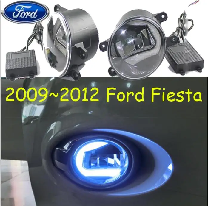 LED Fog lamp Автомобильный бампер головной светильник 2013 2016y Fiesta Дневной светильник светодиодный DRL налобный фонарь для Fiesta противотуманный светильник - Цвет: LED Fog lamp
