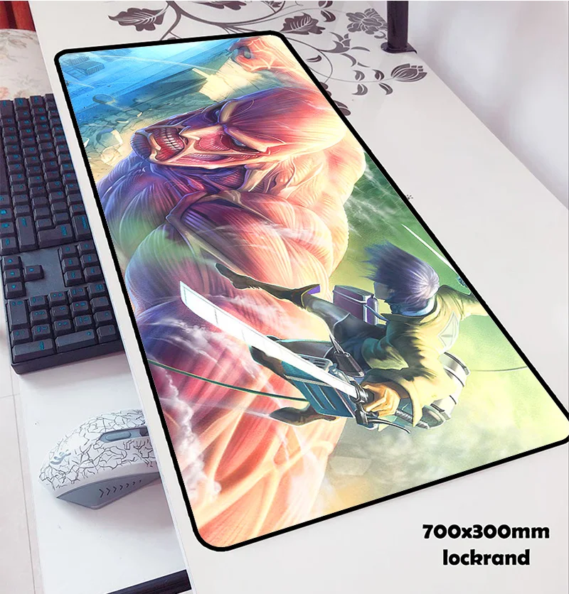 Коврик для мыши attack on titan padmouse 700x300x2 мм, коврик для мыши, коврик для компьютерной мыши с логотипом, игровой коврик для мыши, геймерская клавиатура, коврики для мыши для ноутбука