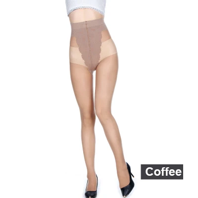 Coffee BCrotch Летние женские колготки размера плюс, нейлоновые тонкие колготки большого размера s, сексуальные анти-крючки, супер эластичные женские колготки с Т-образным шаговым швом - Цвет: Coffee BCrotch