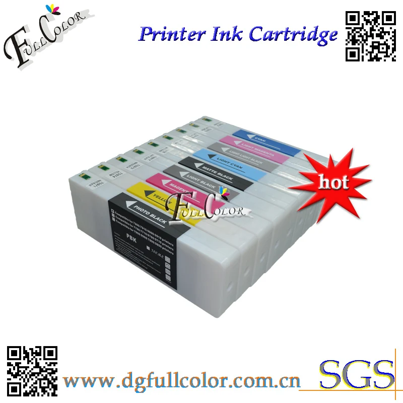 Free shipping 11pcs Printer Compatible Ink Cartridge For Epson pro 9900 9910 7900 7910 with Pigment ink