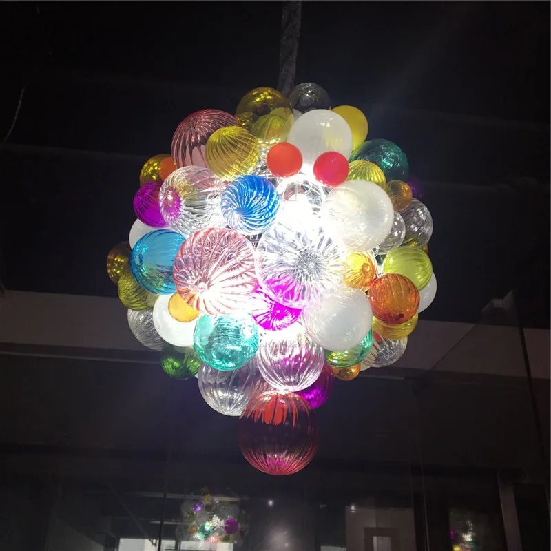 Красочные маленькие шары муранское стеклянное искусство Подвеска освещение