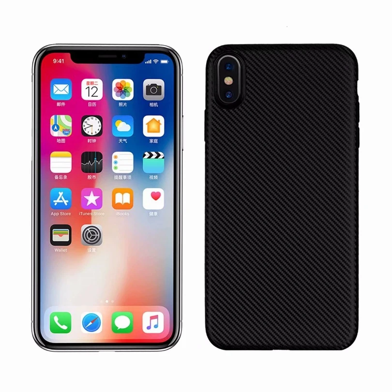 Для Apple iPhone XS Max/iPhone XSMax 6 5 &quotчехол из углеродного волокна Жесткий чехол ТПУ мягкий