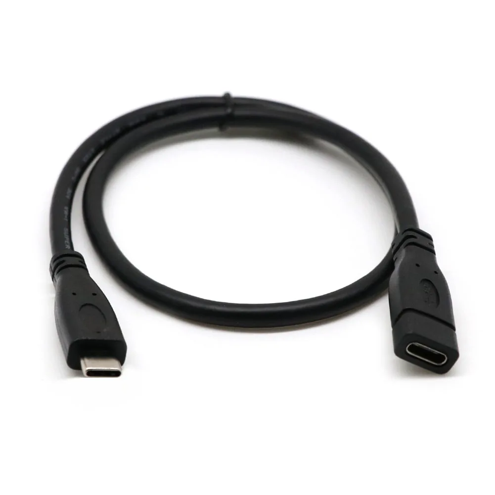 0,2 m-2 m удлинитель для планшета USB 3,1 кабель для передачи данных черные аксессуары Замена Тип C Прочный TPE части папа-мама телефон