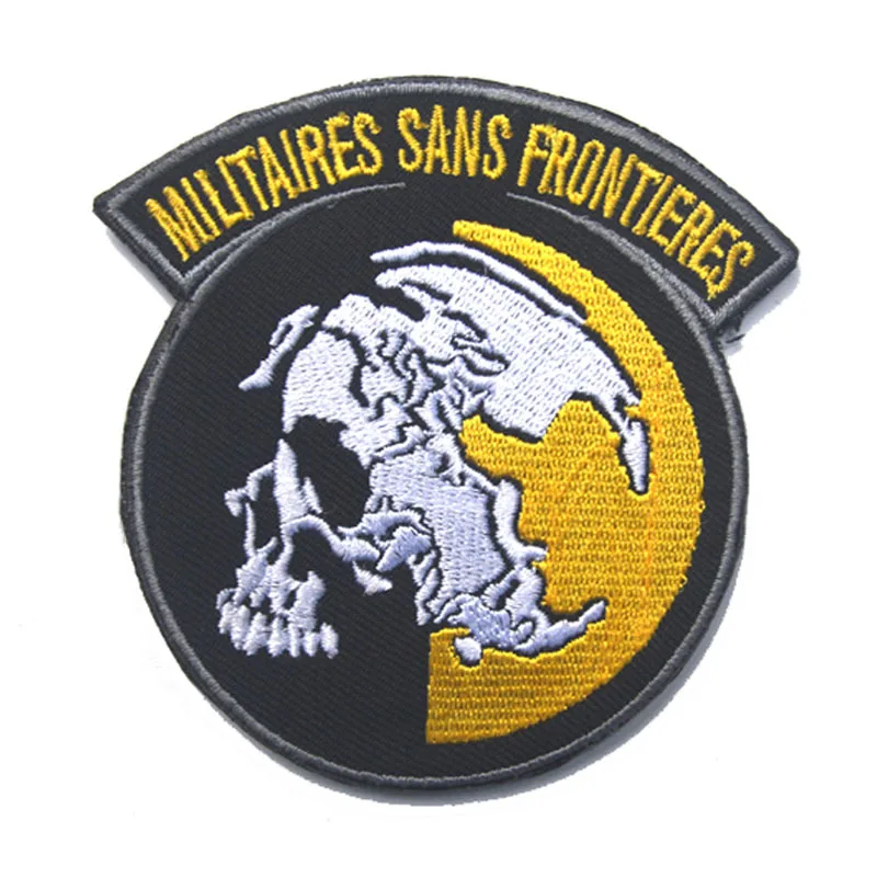 Фото Металлическая шестерня Solid MGS 5, алмазная нашивка для собак, группа спецназа, призрачная вышитая нашивка в полоску, наклейка для одежды, нашивки №3