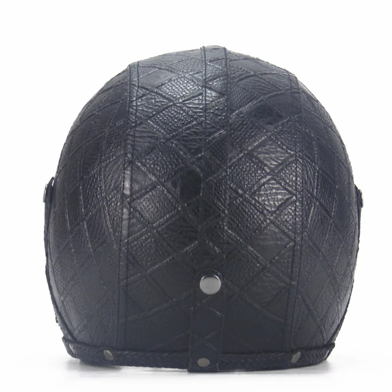 Горячая Распродажа мотоциклетный шлем из искусственной кожи с открытым лицом