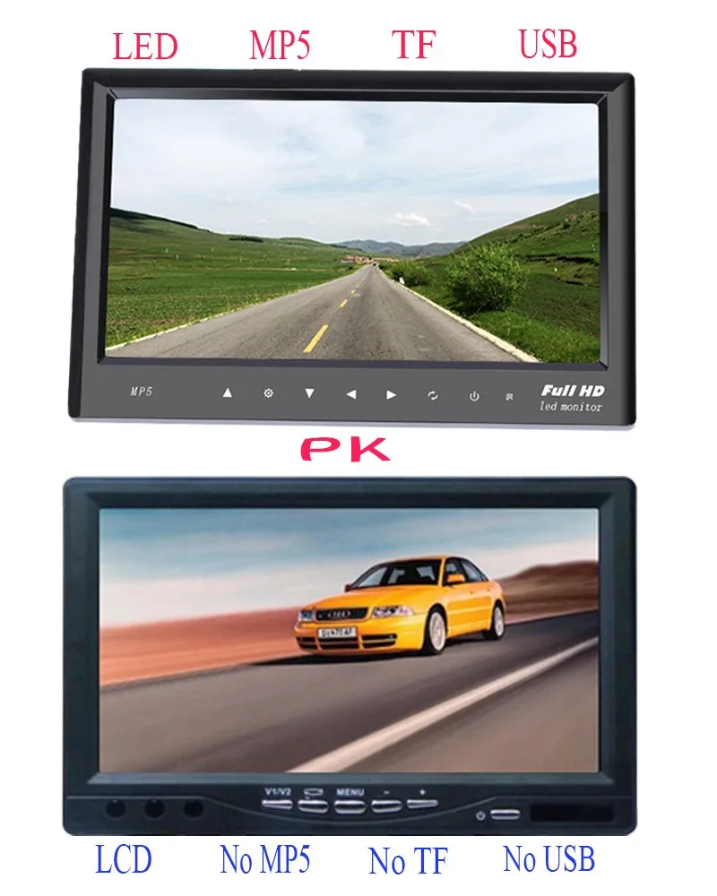 7 дюймовый автомобильный/FPV монитор со светодиодным экраном и поддержкой Bluetooth с