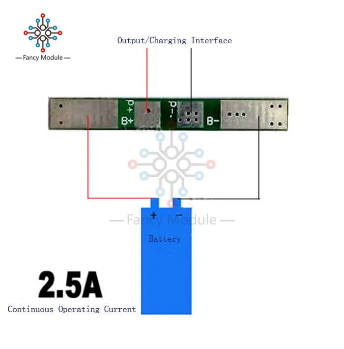 10 шт. 1S 3 7 V 2.5A литиевая батарея Защитная плата BMS PCM PCB полимерный разрядный литий
