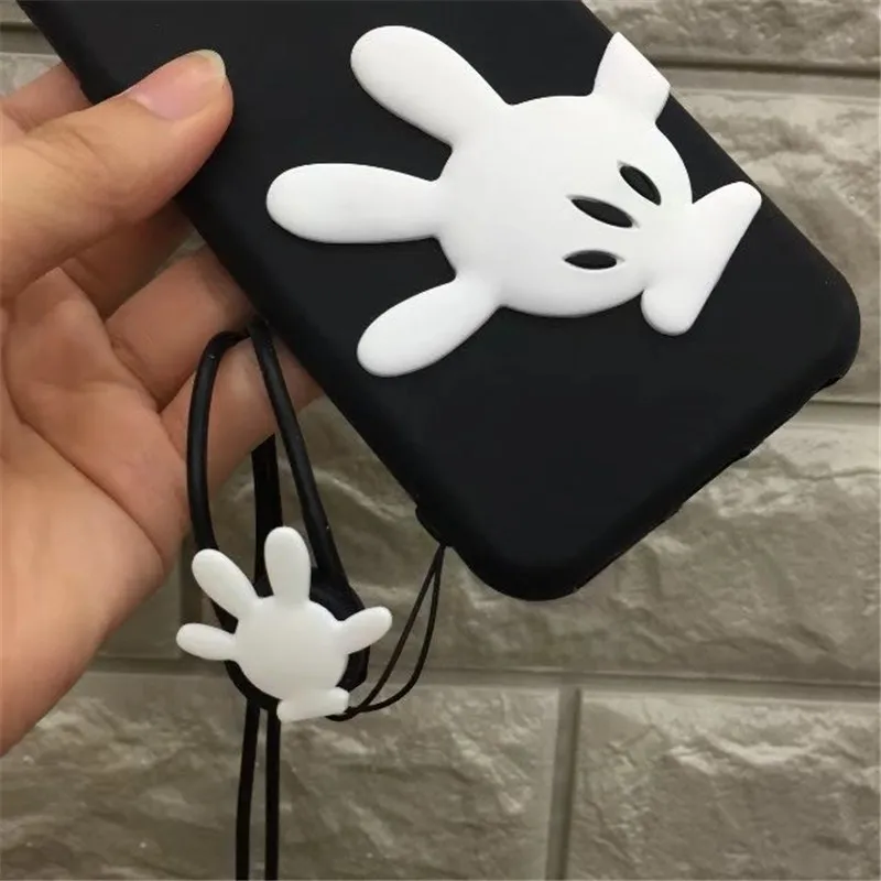 Модные Милые 3D Мультяшные Митч-Маус ручной работы с бантом силикагель чехлы для
