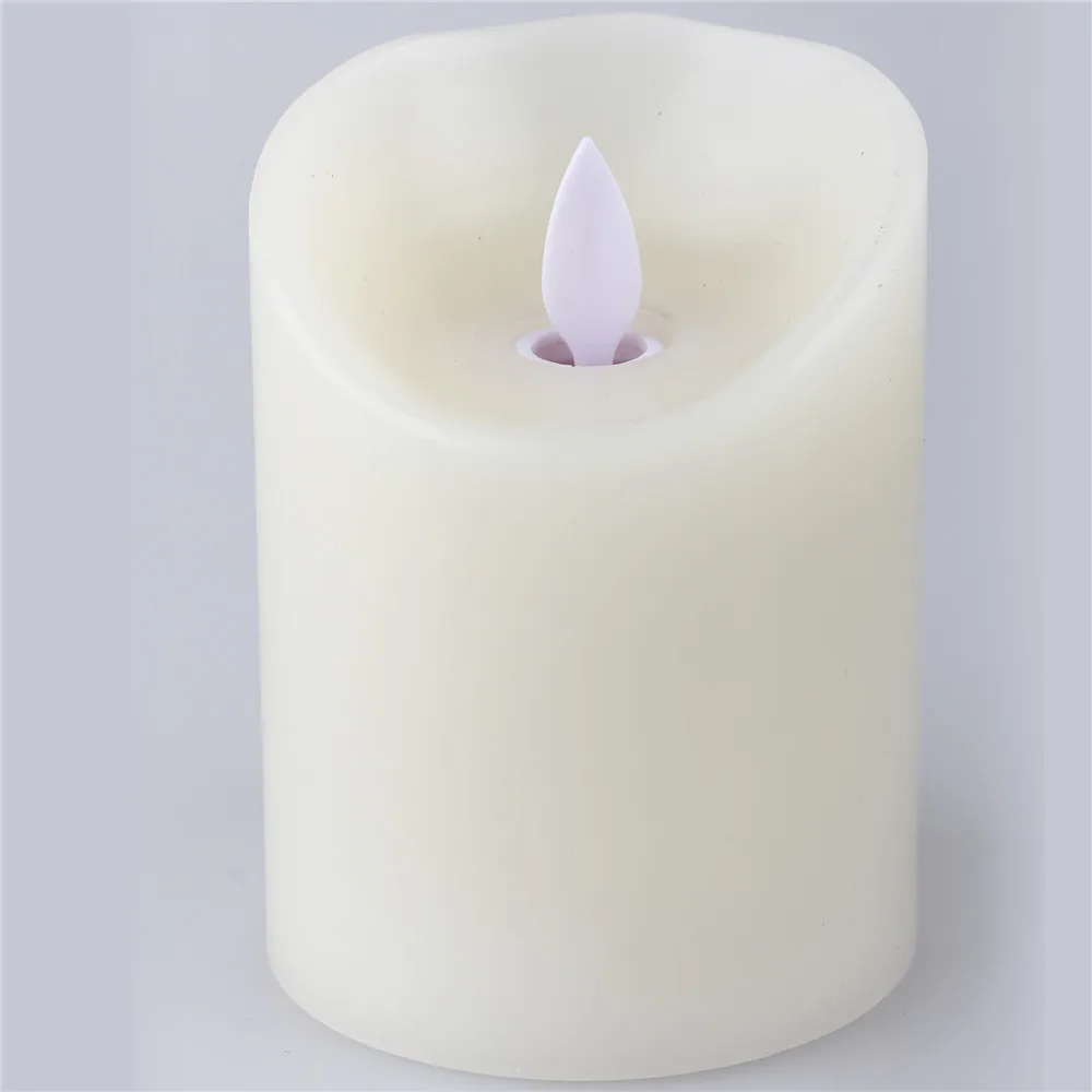 Светодиодная беспламенная Мерцающая свеча чайная Свеча на батарейках воск для