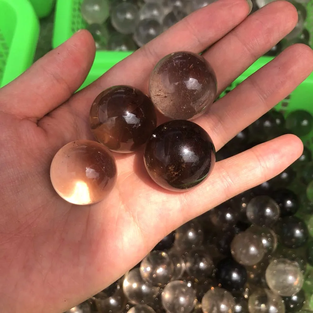 5 шт дымчатый коричневый Целебный Камень счастливый шар натуральный кварцевый