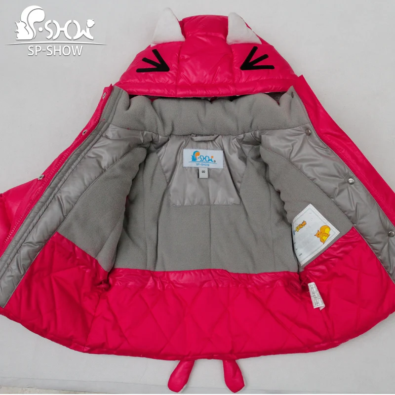 2019 sp show детская зимняя верхняя одежда пальто с капюшоном русская Роскошная От 1 до