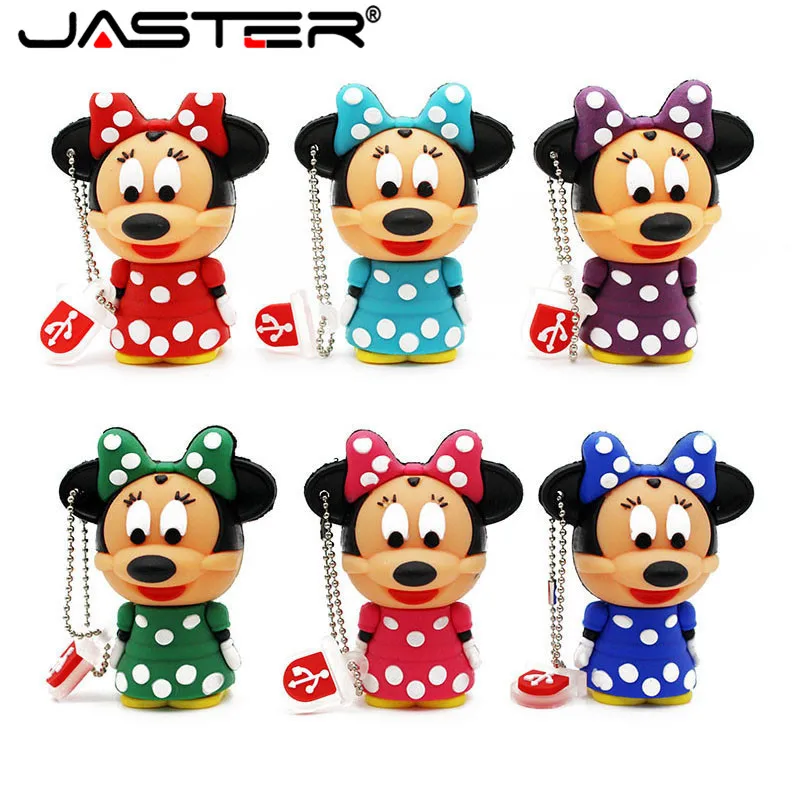 JASTER мышь Микки и Минни USB флеш-накопитель животные мультфильм pendrive 4 ГБ/8 ГБ/16 ГБ/32 ГБ изысканный флеш-накопитель Забавный usb