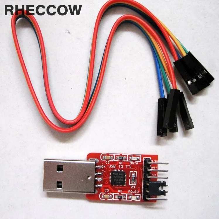 RHECCOW 5 шт./лот CP2102 серийный преобразователь USB 2 0 в TTL UART 6 Контактный Модуль + dupont