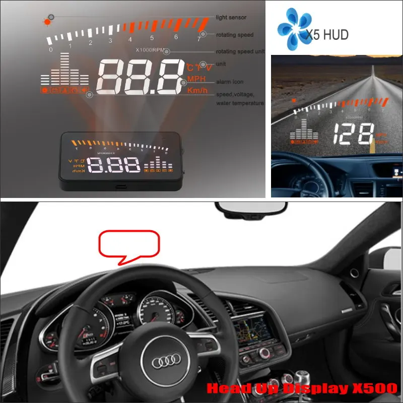 Автомобильный HUD Дисплей для Audi A8/R8 (D4) 2010 2020 автомобильные аксессуары безопасный