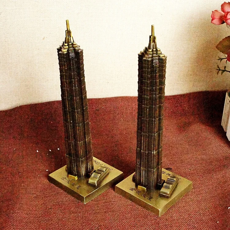 Alloy Shanghai Global Center Jinmao Building Model Figurine World Famous Landmark Architecture For Home Accessories Souvenirs | Дом и сад