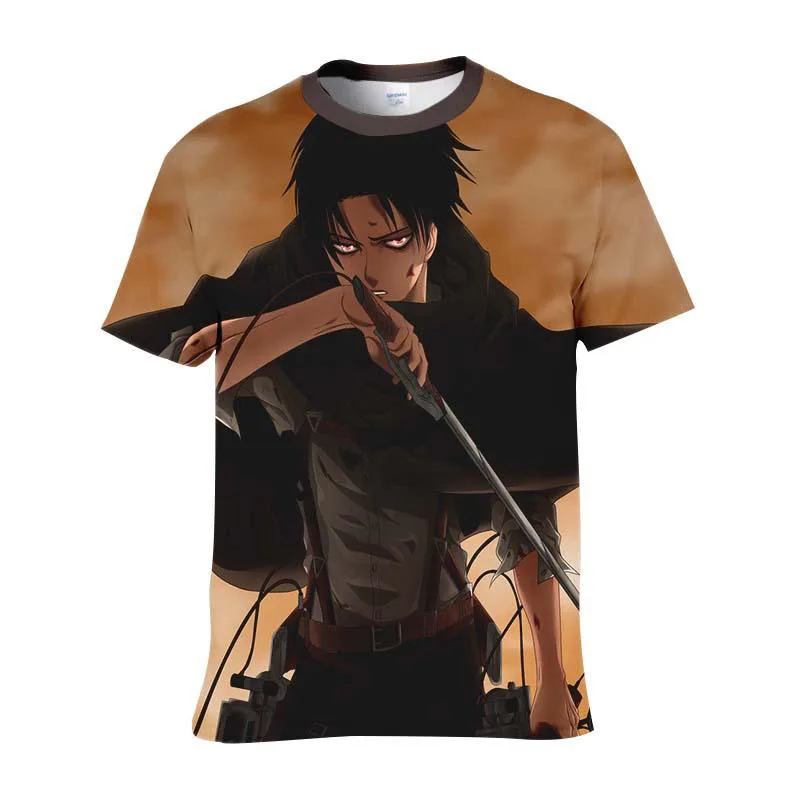 1 Футболка Attack on Titan мужские 3d футболки с аниме рисунком Мужская футболка уличная футболка Homme летний обычный тройник одежда для мальчиков топы - Цвет: 1