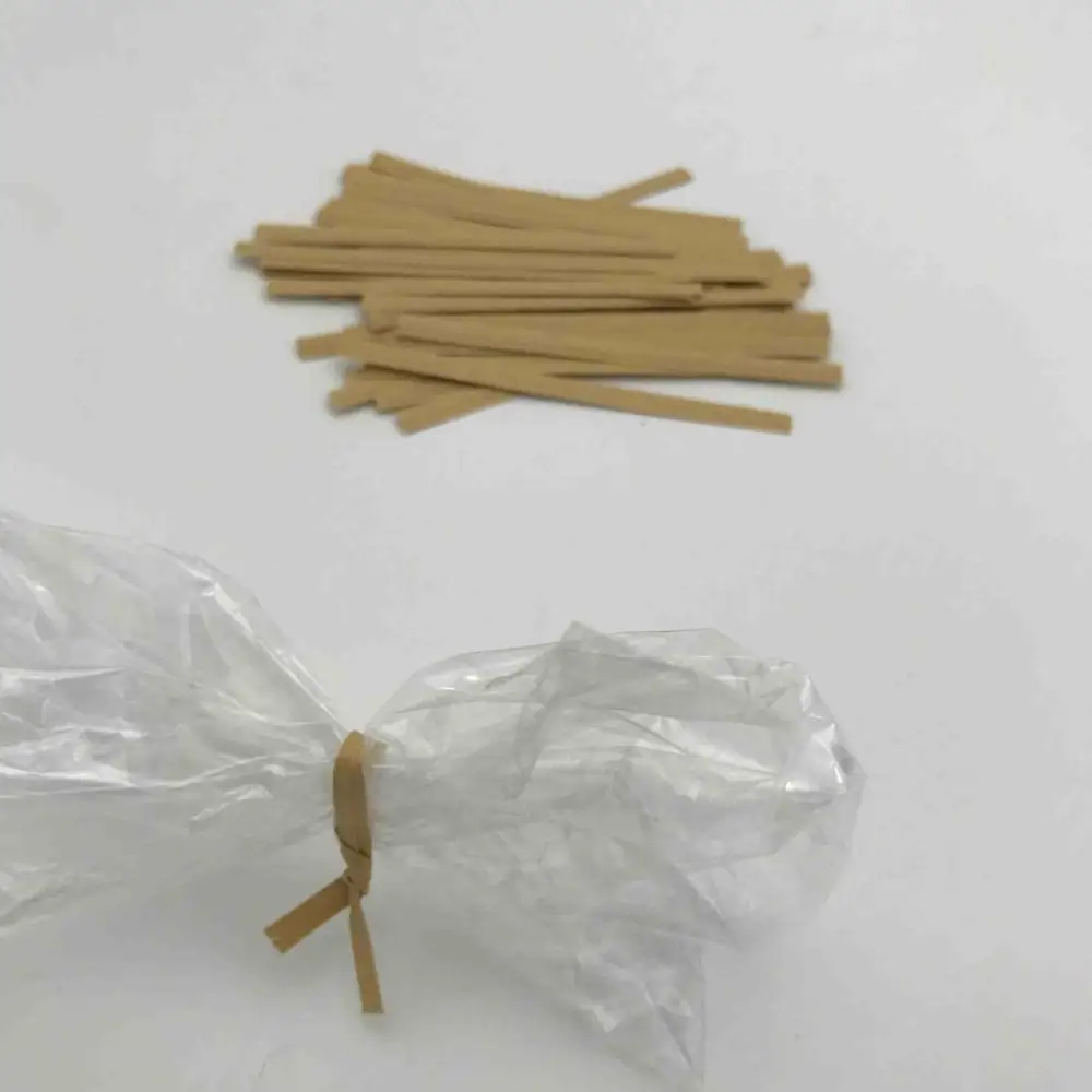 Бумажная веревка для закрытия сумки - Цвет: 15cm 5.9inches 250pc