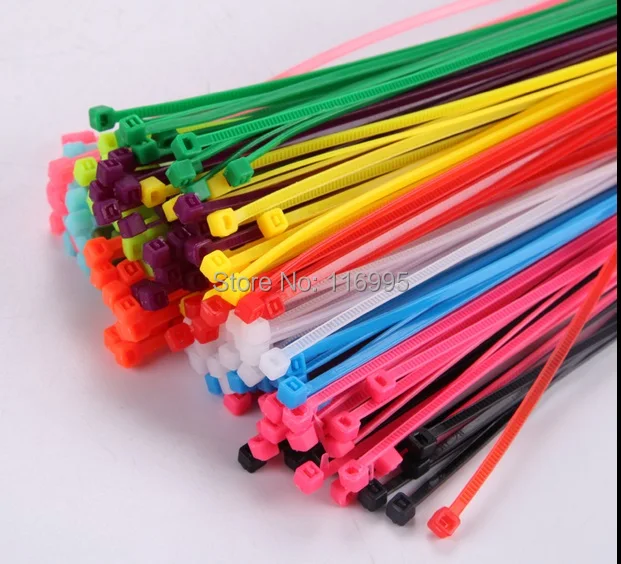 Бесплатная доставка 500 шт. самоблокирующиеся Нейлоновые кабельные стяжки/4*200 мм