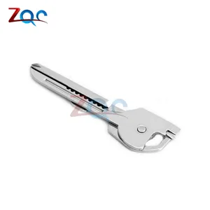 Универсальный инструмент для самообороны и безопасности 6-в-1 для кемпинга на открытом воздухе кольцевой ключ для атаки брелок нож отвертки FC