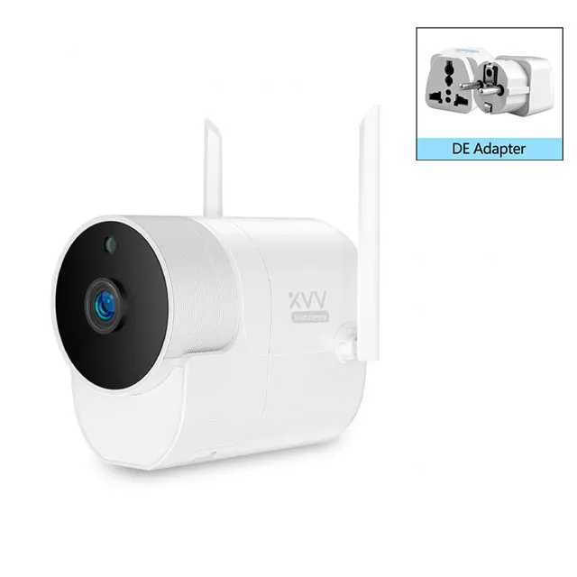 add De adapter Xiaovv наружная панорамная камера 360 IP 1080P камера видеонаблюдения беспроводная wifi ночное видение высокой четкости с приложением Mijia - Цветной: add De adapter