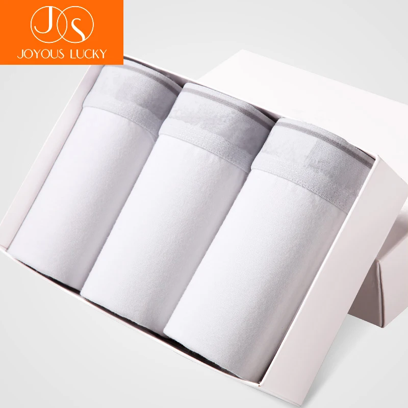 3 шт.. Настоящее Белое Мужское нижнее белье хлопковые брюки Cueca летние тонкие