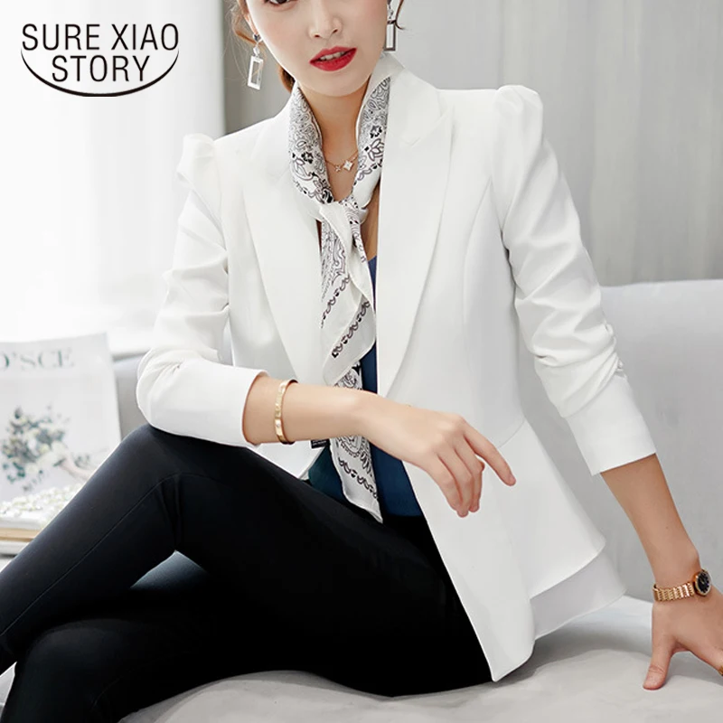 куртка с длинными рукавами женская модная Элегантная Офисная черная тонкая