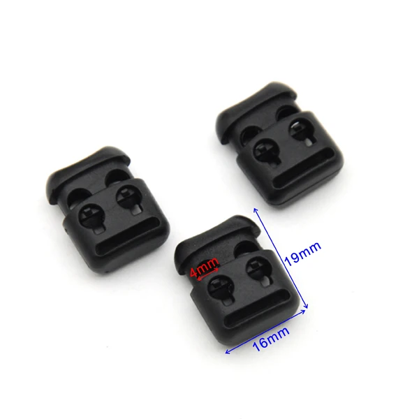 50 шт./лот черный пластиковый шаровой Шнур Блокировка переключается пластиковые