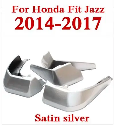 Темно-серый QCBXYYXH для Honda Fit Jazz 2008- 4 шт./лот автомобильный Стайлинг Брызговики брызговики крылья Перфектор украшения - Цвет: Темно-серый