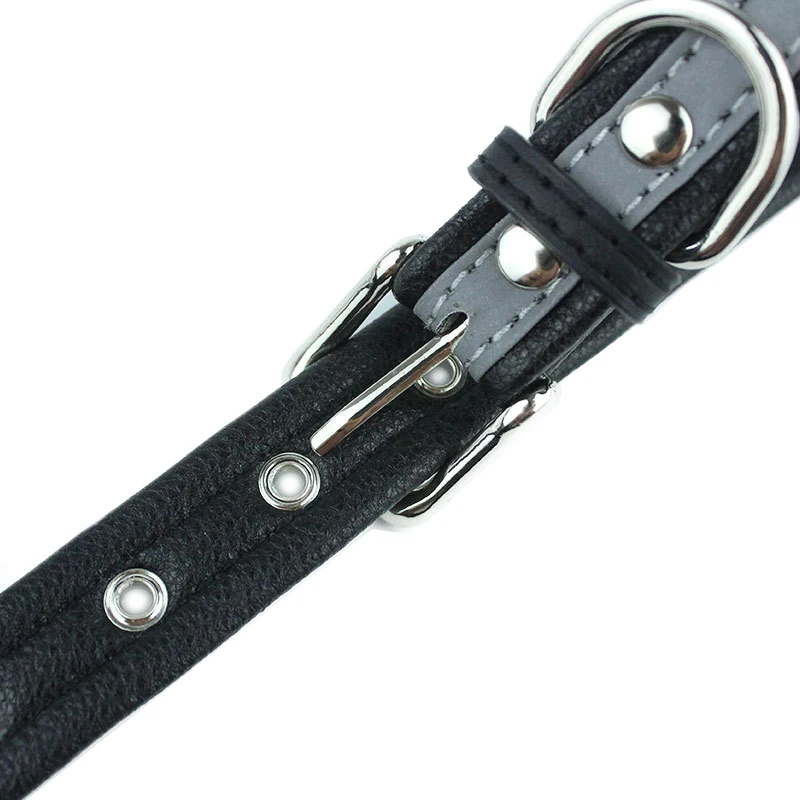 Светоотражающий ошейник для собак из искусственной кожи регулируемое ожерелье