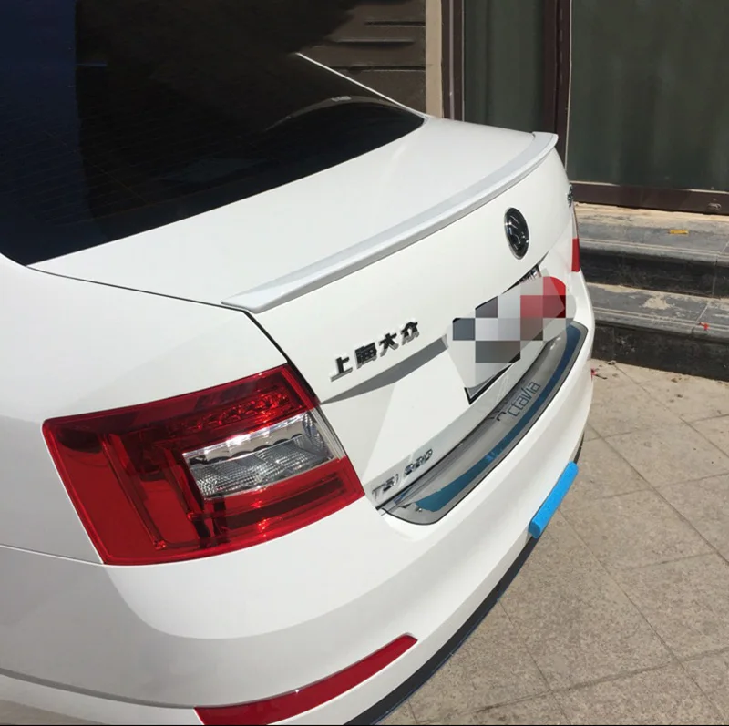 Для Volkswagen Skoda Octavia спойлер автомобильный Стайлинг АБС пластик Неокрашенный задний Багажник крыло багажника спойлер на крышу