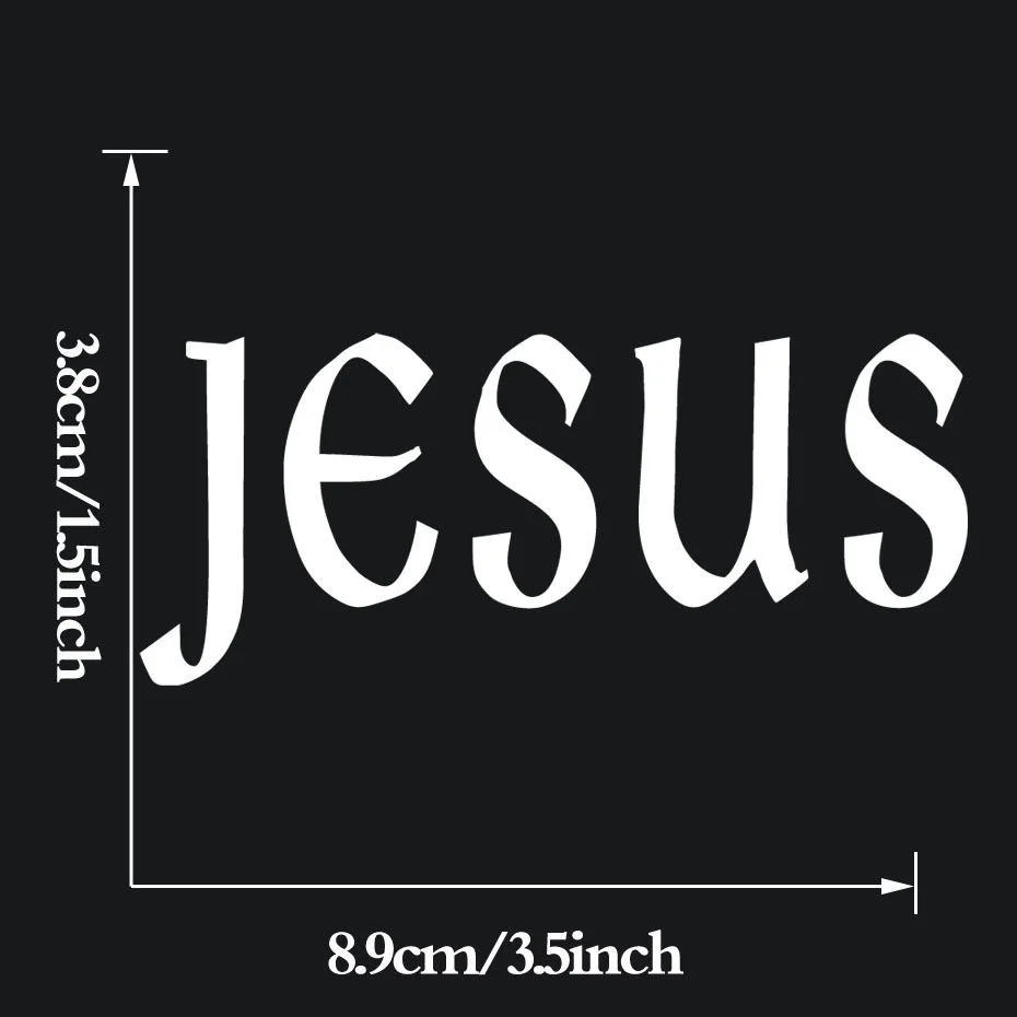 

Christian Vinyl Window Sticker Decal Cute Jesus Religious Prayer 8.9x3.8cm