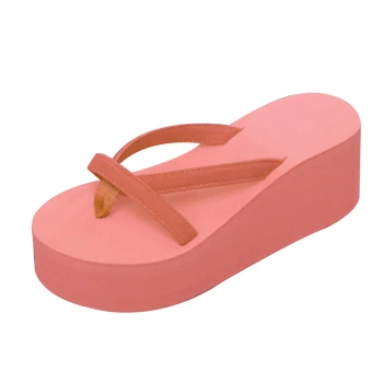 Розовый DIJIGIRLS/Босоножки на платформе; женская обувь на высоком каблуке; Zapatillas Chinelo; летние модные тапочки в полоску; Вьетнамки; Цвет Черный; Pantufa - Цвет: Розовый