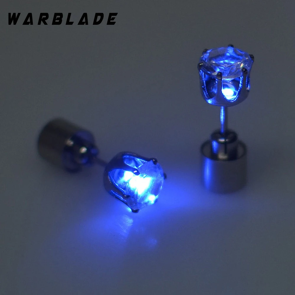 WBL очаровательные серьги гвоздики из нержавеющей стали с подсветильник в виде