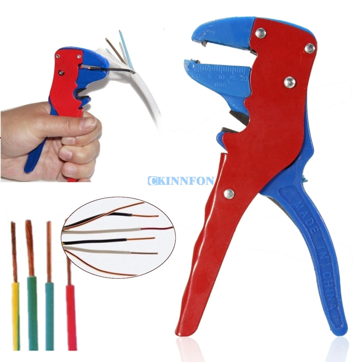 

DHL 100PCS Creative Automatic Self Crimper Stripping Cutter Adjusting Cable Lead Wire Stripper Terminal Tool (Color: Red & Blue)
