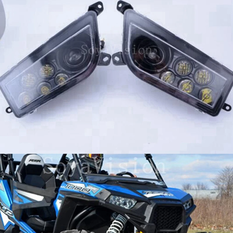 Для 14-17 POLARIS RZR XP 1000& TURBO-SPECTRA ОРАНЖЕВЫЙ набор светодиодных фар-левый+ правый светодиодный фонарь