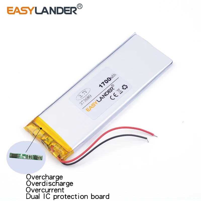 Литий ионная аккумуляторная батарея 373689 1700 мАч для китайского Note5 Clone n9200 MTK Android