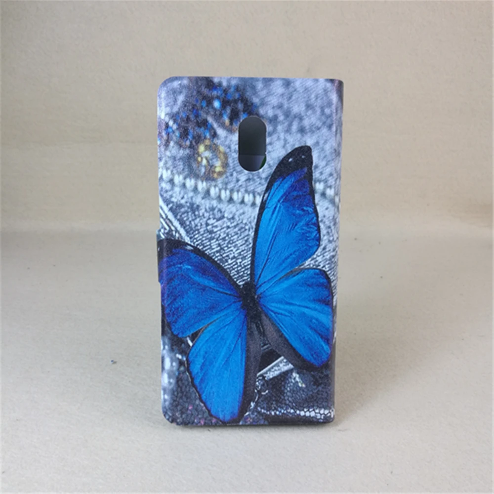 Ультратонкий винтажный Чехол книжка с изображением бабочки цветка флага для Meizu
