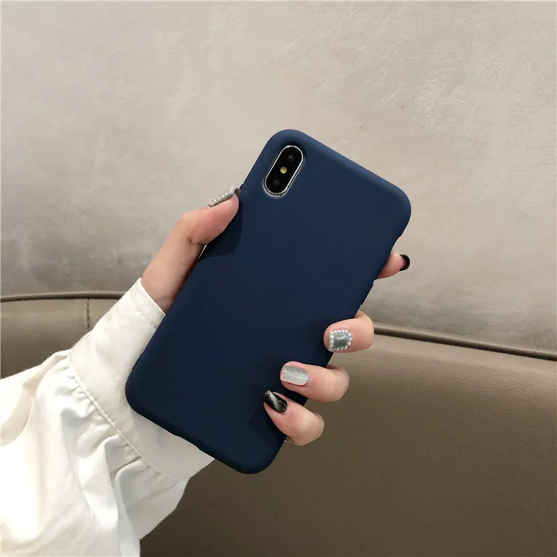 Чехол яркого матового цвета для iPhone 7, 8 Plus, 6, 6 S X, Мягкая силиконовая задняя крышка из ТПУ для iPhone X, чехол XR, XS MAX, чехол для телефона, Capa