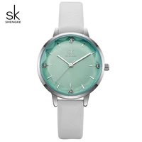 shengke watches women brand fashion leather watches reloj mujer 2019 new sk luxury quartz watch women clock montre femme k8030