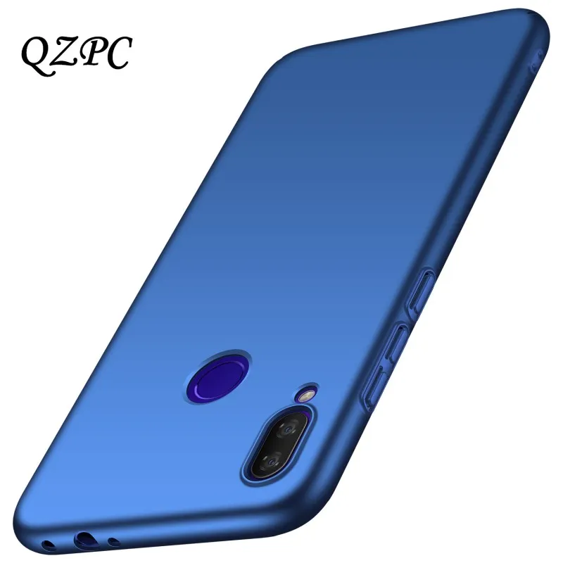 QZPC 2019 тонкий защитный чехол для Xiaomi Redmi Note 7 Pro Чехол черный простой ПК жесткие