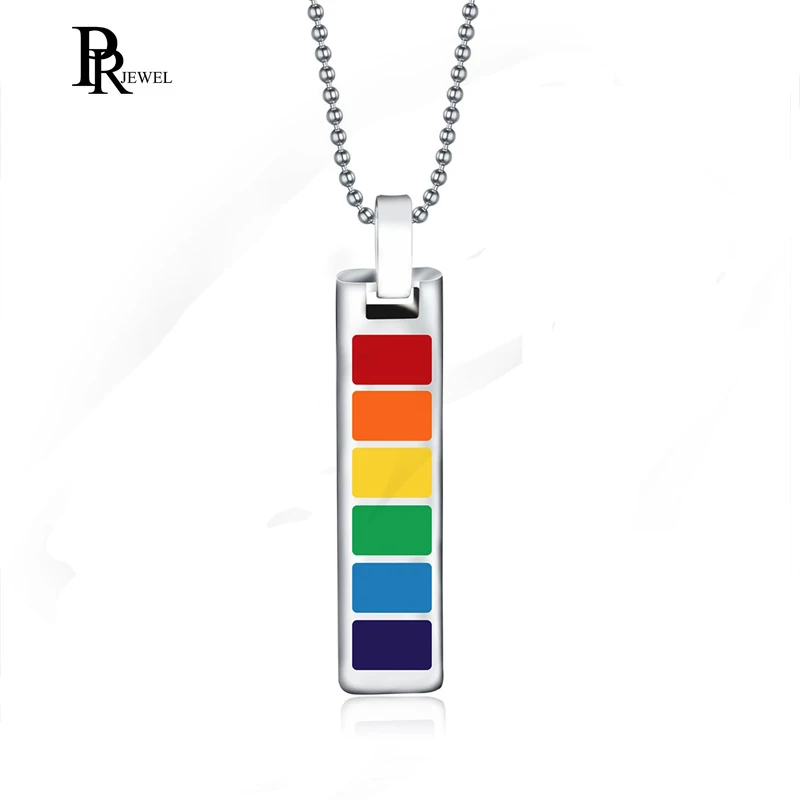 Равенства Радуга Dog Tag ювелирные изделия нержавеющая сталь геи лесбиянки